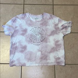 Hollister tie die print cropped tshirt